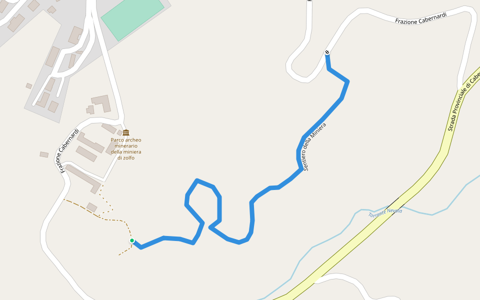 Sentiero della Miniera walking route map in Cabernardi