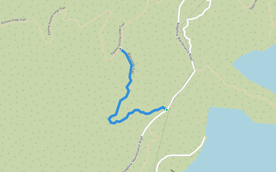 Manzanita Trail walking route map in Escondido