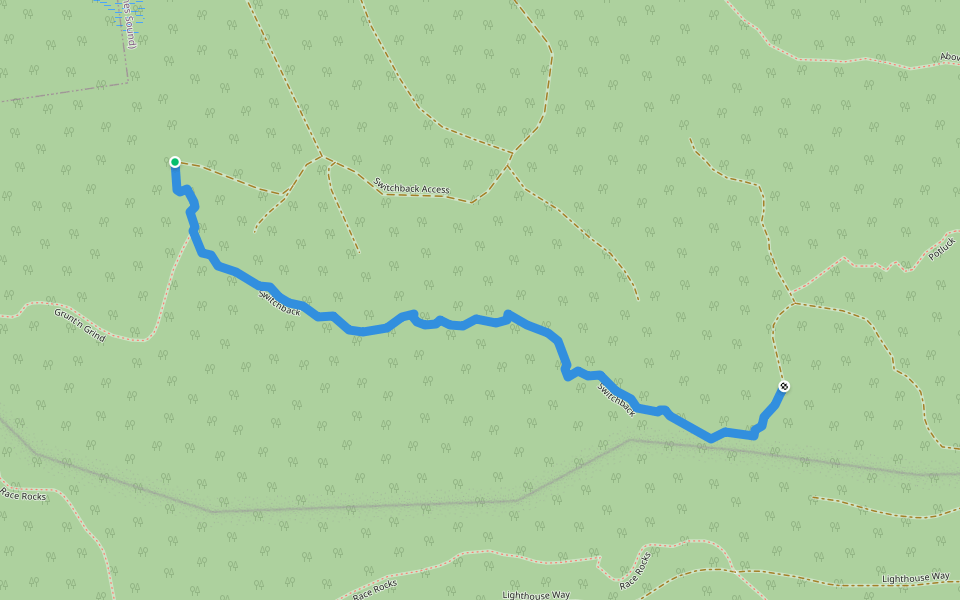 Switchback walking route map in Union Bay