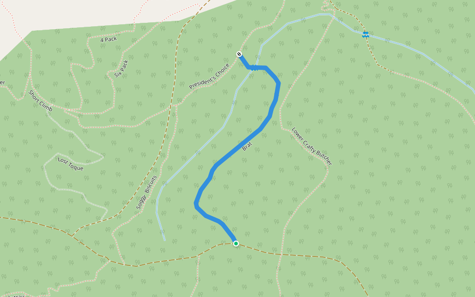 Brat walking route map in Courtenay