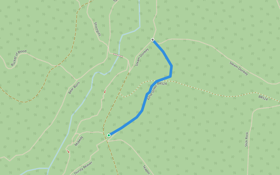 42nd Street walking route map in Courtenay