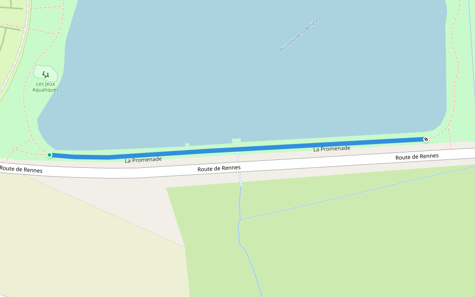 La Promenade walking route map in Loudéac