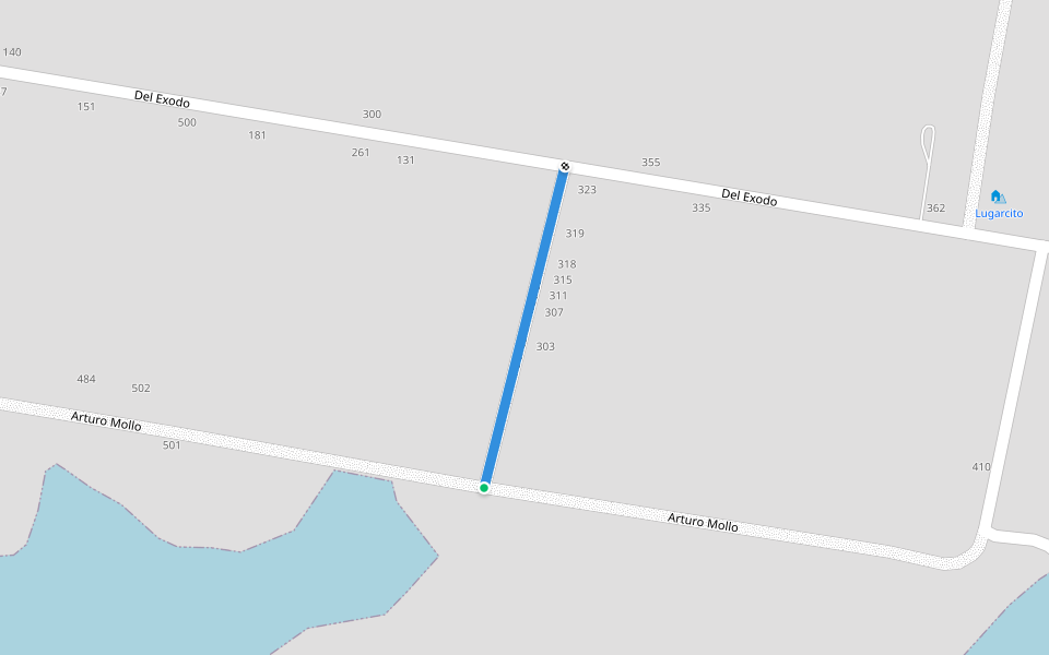 Publica 17 Metros walking route map in Tacuarembó