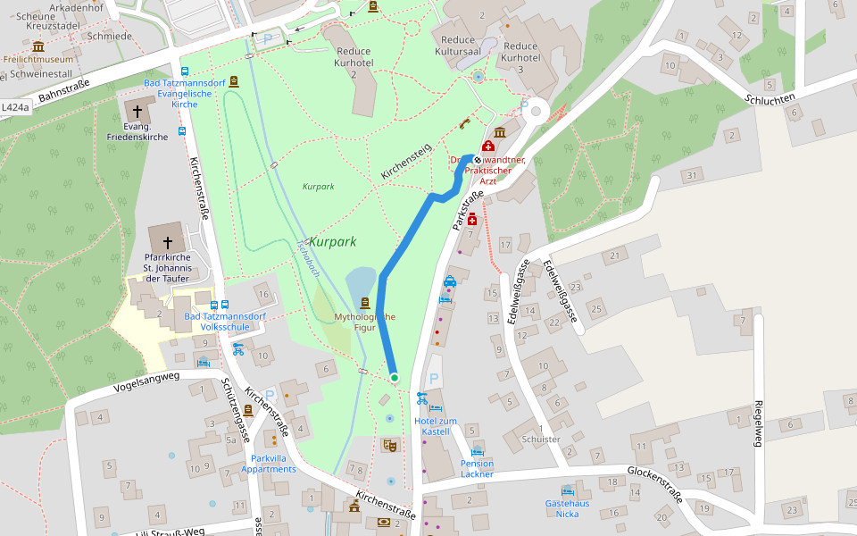 Adalbert Stifter-Weg walking route map in Bad Tatzmannsdorf