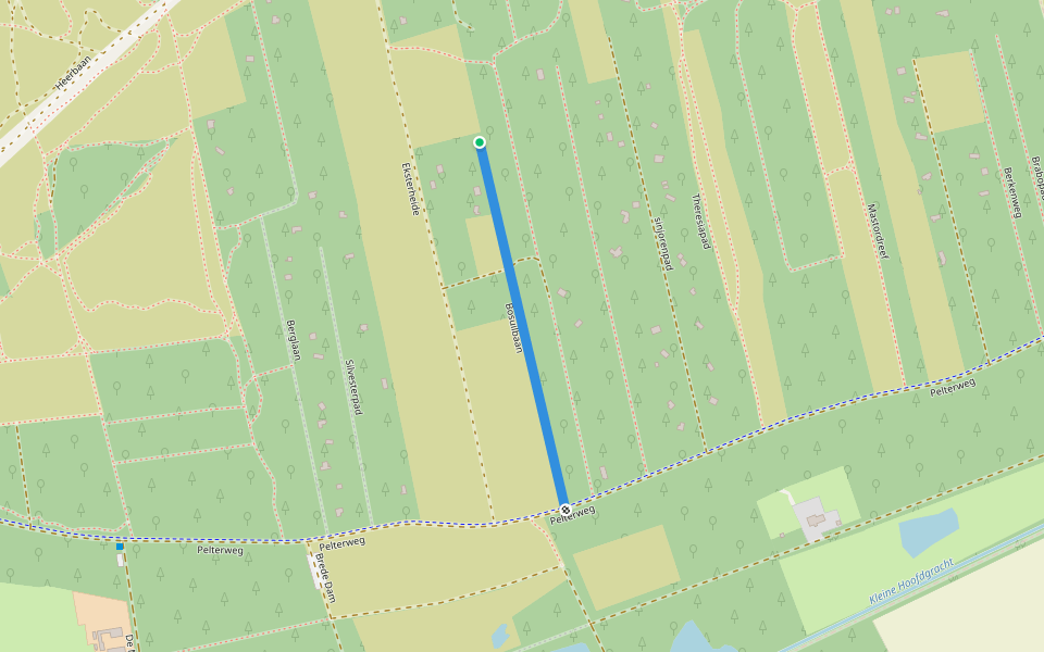 Bosuilbaan walking route map in Balen