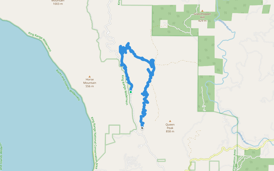 Paradise Royale walking route map in Whitethorn