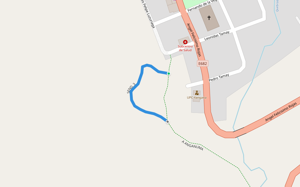 SEND. 3 walking route map in Yangana