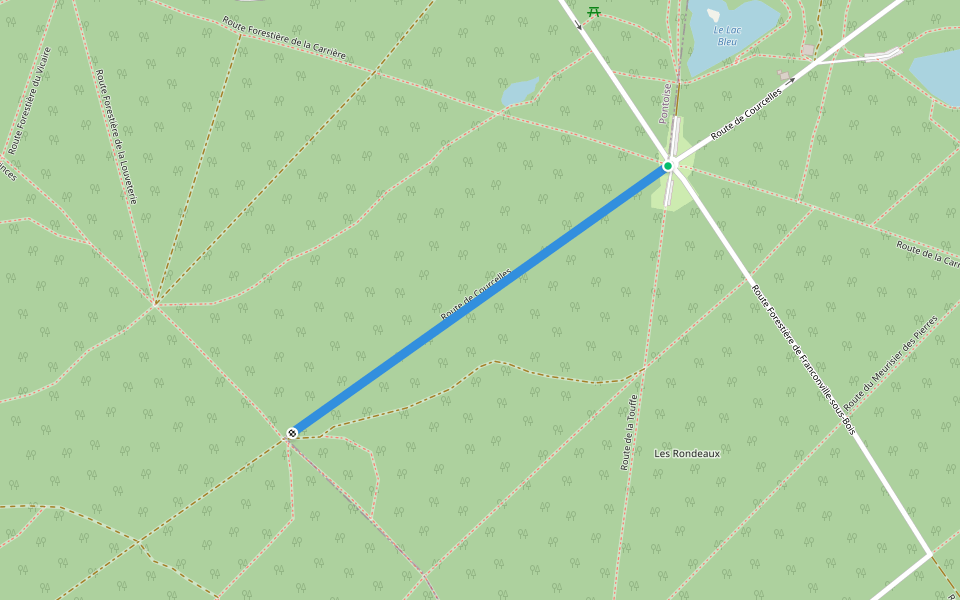 Route de Courcelles walking route map in Saint-Martin-du-Tertre