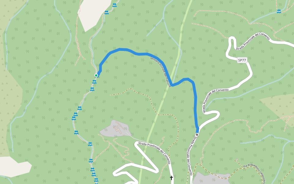 Sentiero Vicinale del Pianone walking route map in Porto Santo Stefano