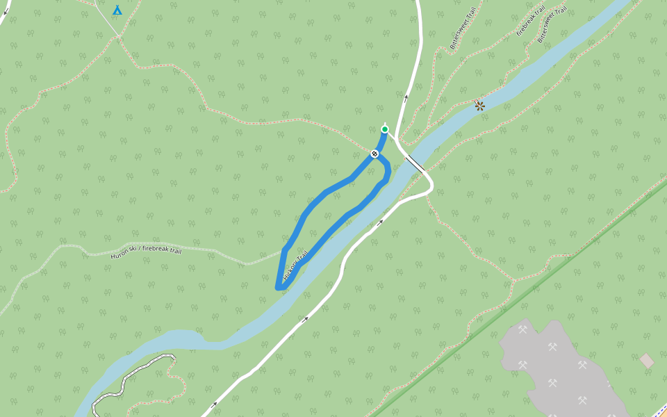 Hickory Trail walking route map in Grand Bend