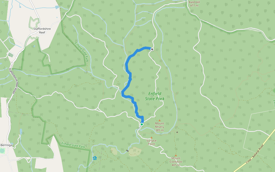 Long Gully Loop Track walking route map in Enfield