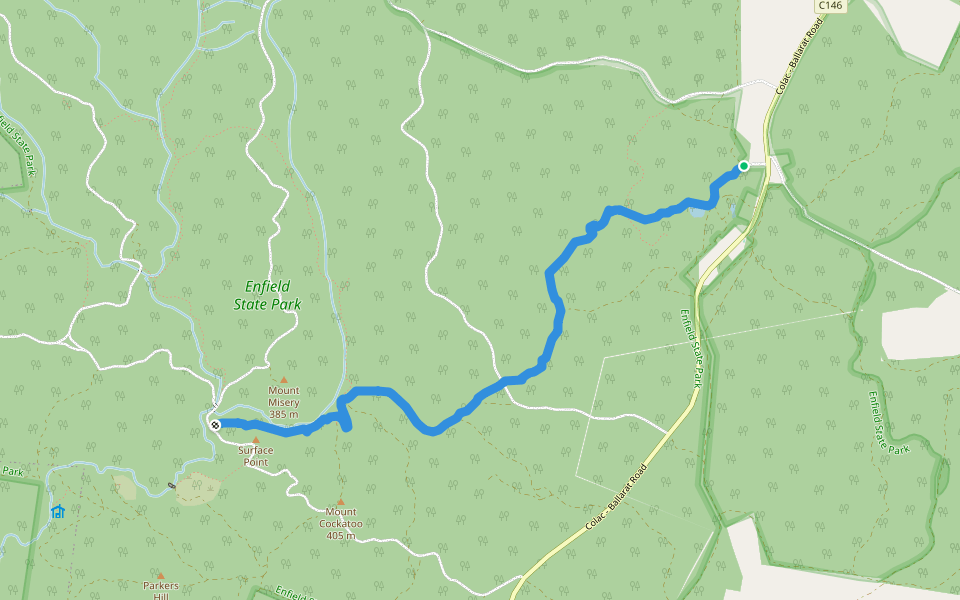 Forest Park Walking Track walking route map in Enfield