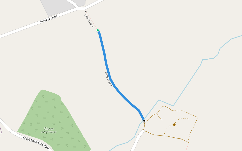 Tubb's Lane walking route map in Charter Alley