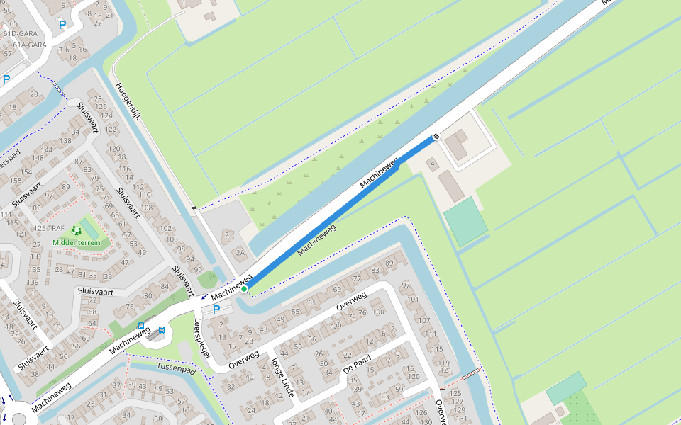 Machineweg walking route map in Ouderkerk aan de Amstel