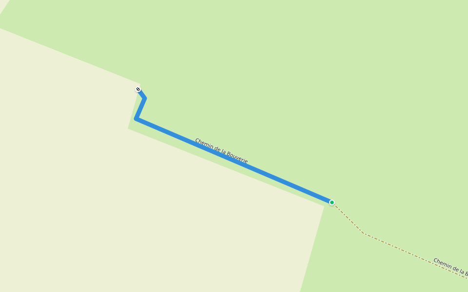 Chemin de la Bouverie walking route map in Maisoncelles