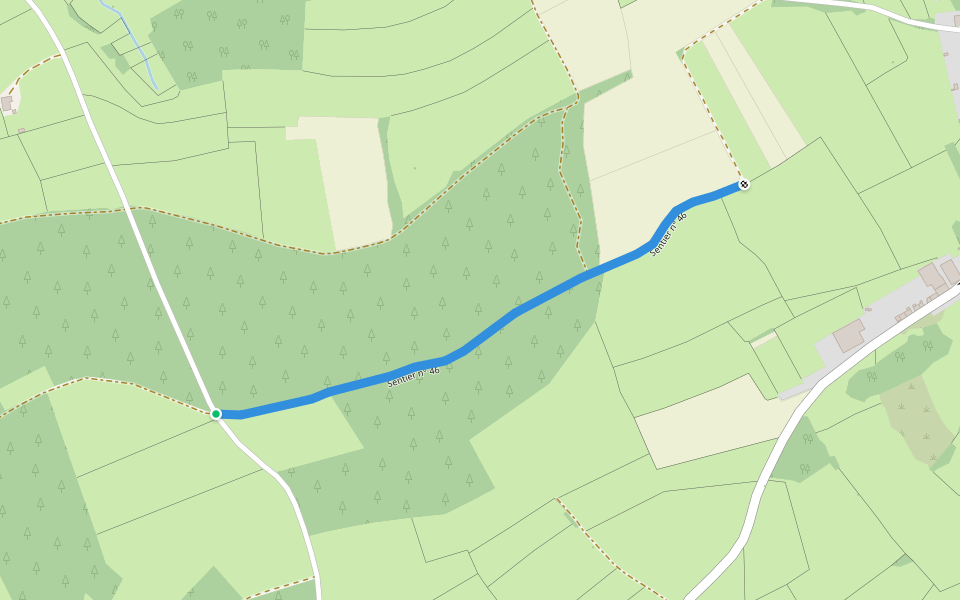 Sentier n° 46 walking route map in Houffalize