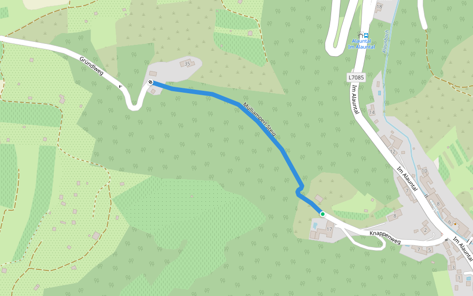 Mülliamperl-Steig walking route map in Krems an der Donau