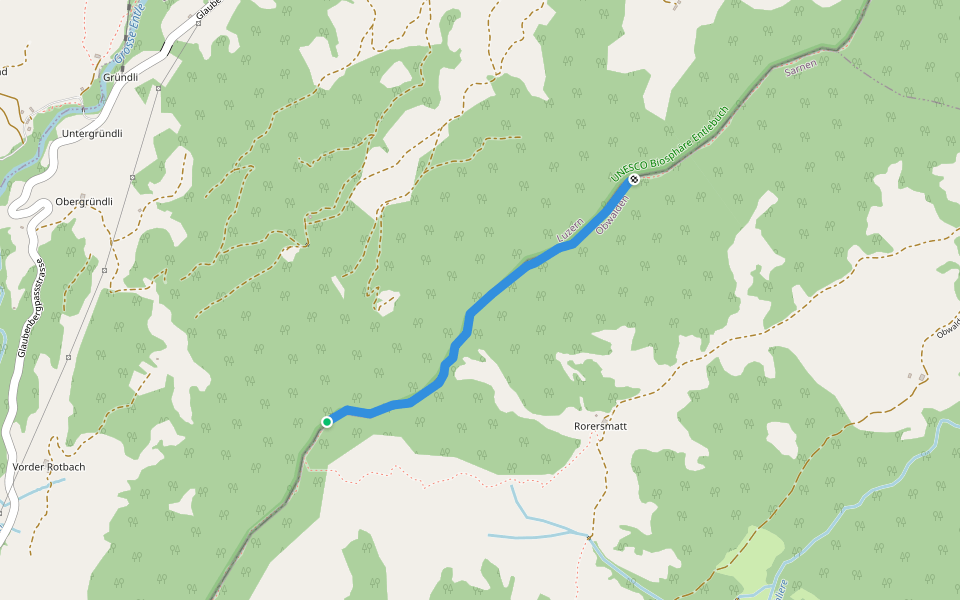 Schlierengrat walking route map in Entlebuch