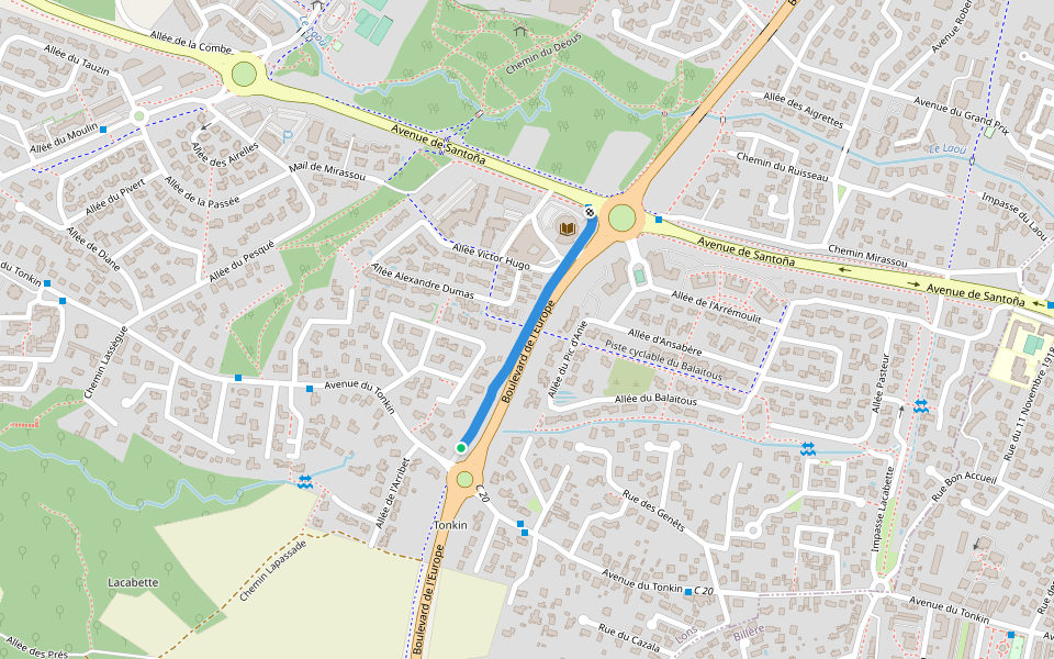 Voie Verte Romain Gary walking route map in Lons