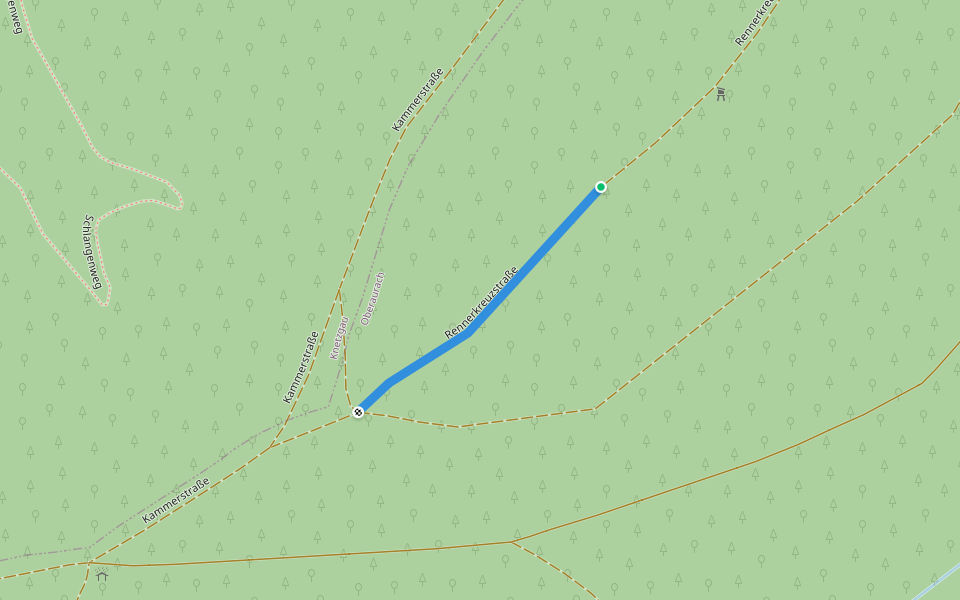 Rennerkreuzstraße walking route map in Oberaurach