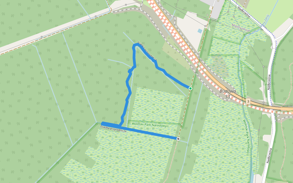 Ścieżka przyrodnicza walking route map in Międzyzdroje