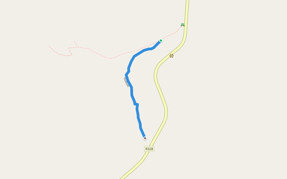 Outlook walking route map in Bonnievale
