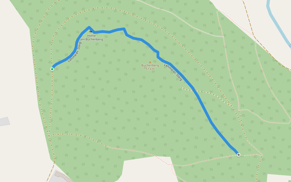 Lehmeier-Steig walking route map in Parsberg