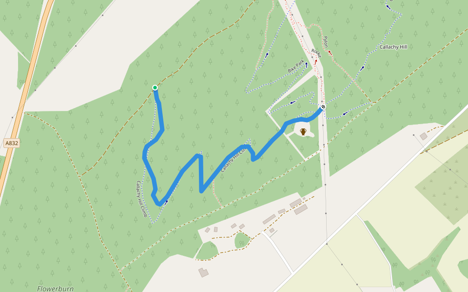 Callachy Hill Climb walking route map in Rosemarkie
