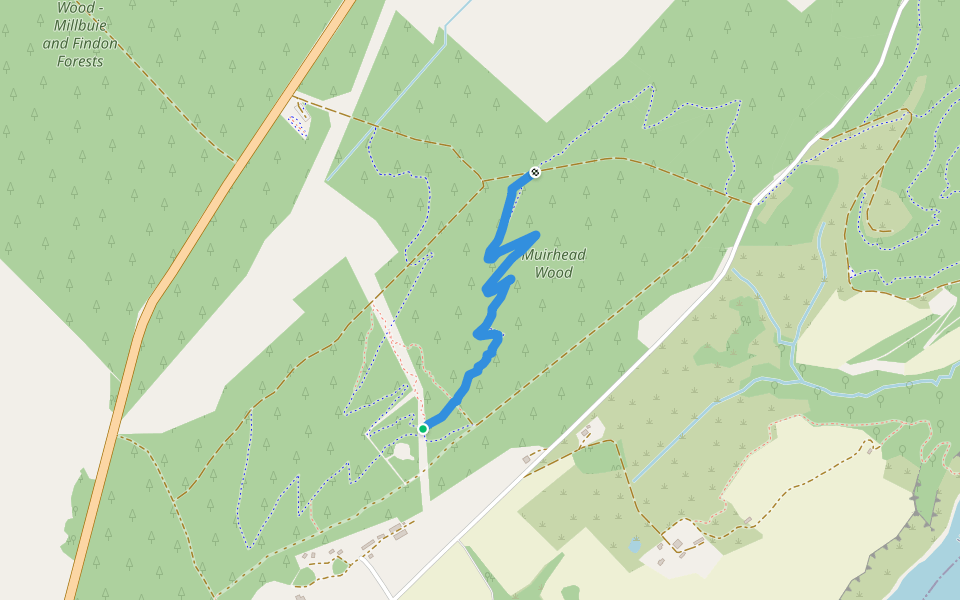 Callachy Downhill walking route map in Rosemarkie