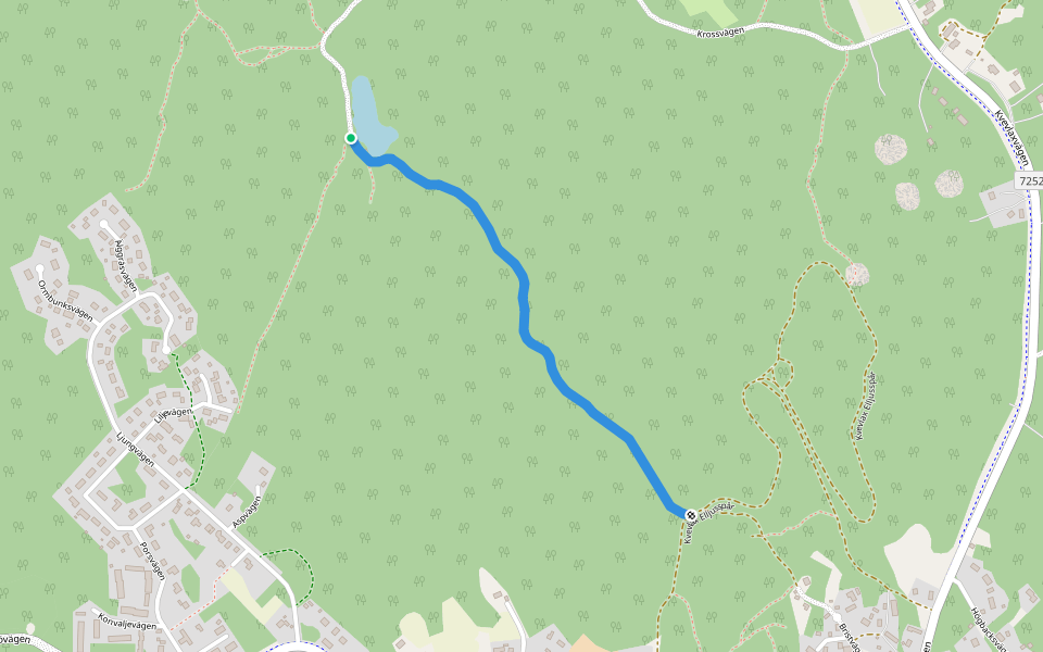 Kross-Elljus walking route map in Särsbacka