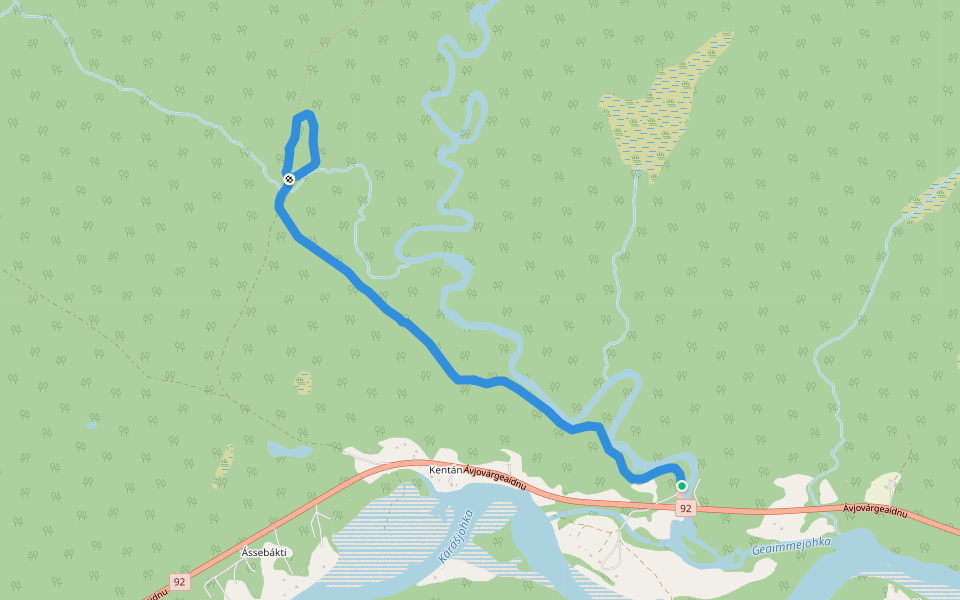 Kulturminner walking route map in Assebakte