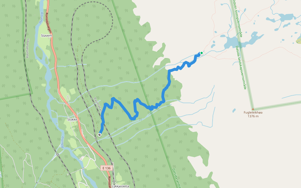 Vermastien / Lyn-Peders minnesti walking route map in Verma