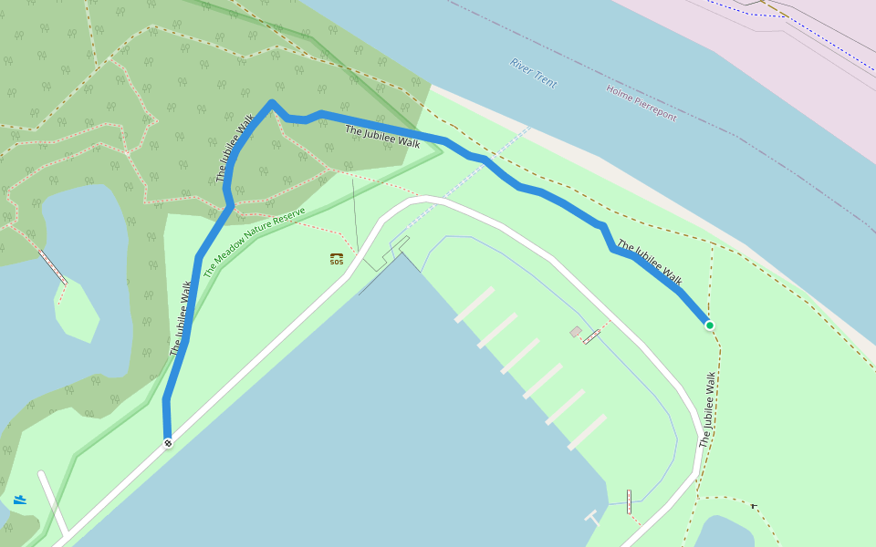 The Jubilee Walk walking route map in Netherfield