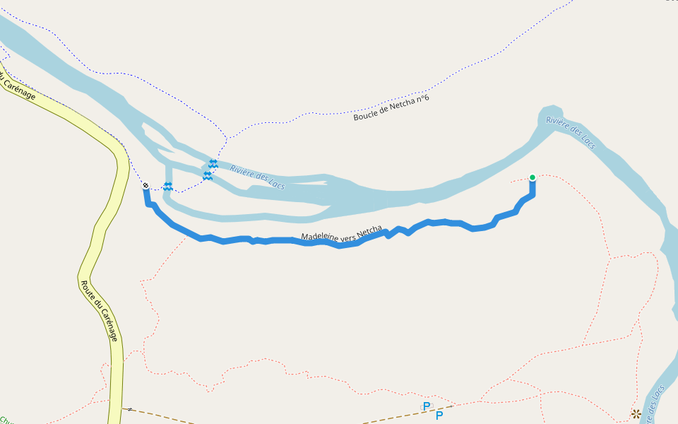 Madeleine vers Netcha walking route map in Yate