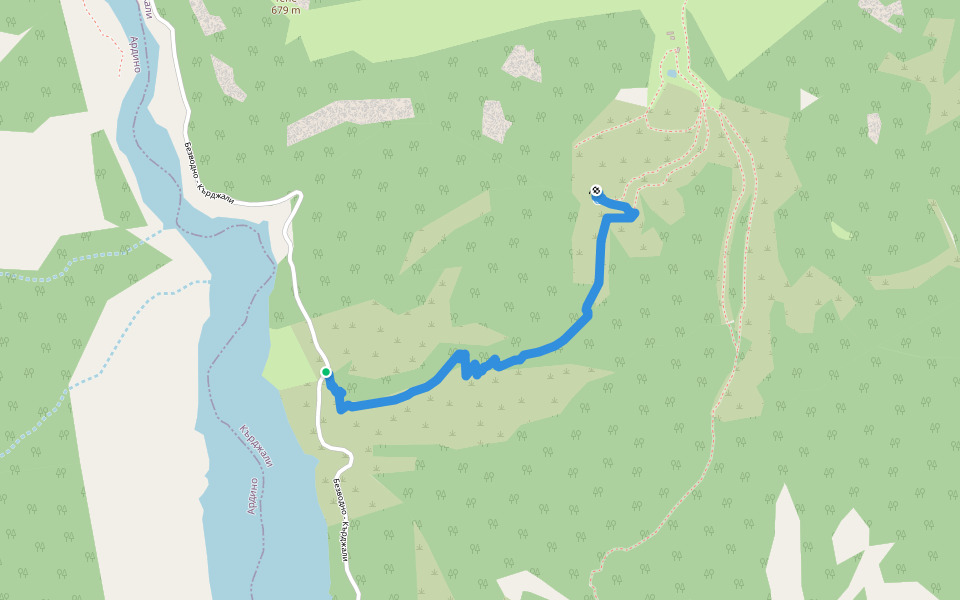 Туристическа пътека "Утробата" walking route map in Pudartsi