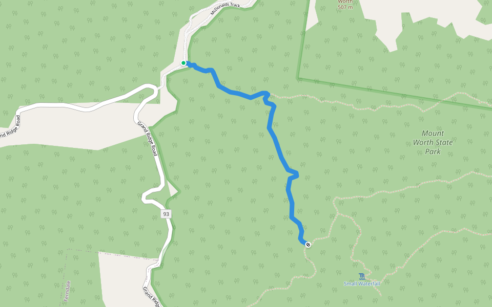Moonlight Link Track walking route map in Seaview