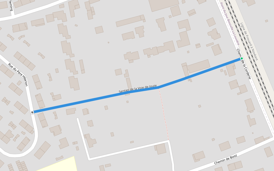 Sentier de la Voie de Joute walking route map in Pont-à-Mousson