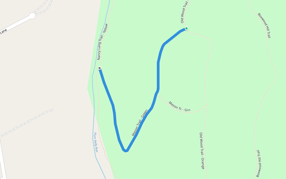 Mason Trail - Green walking route map in Wayne