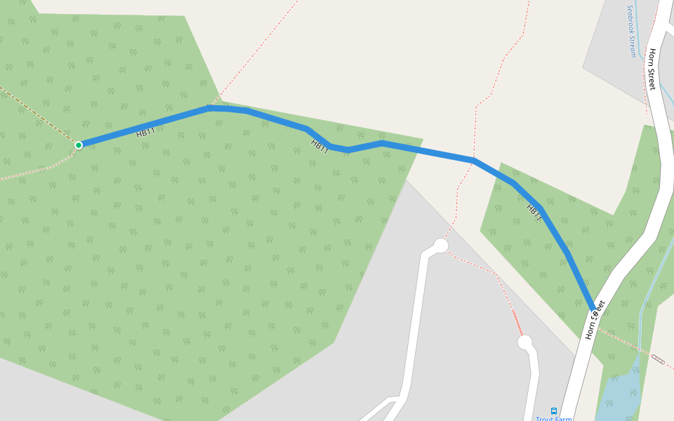 HB11 walking route map in Hythe