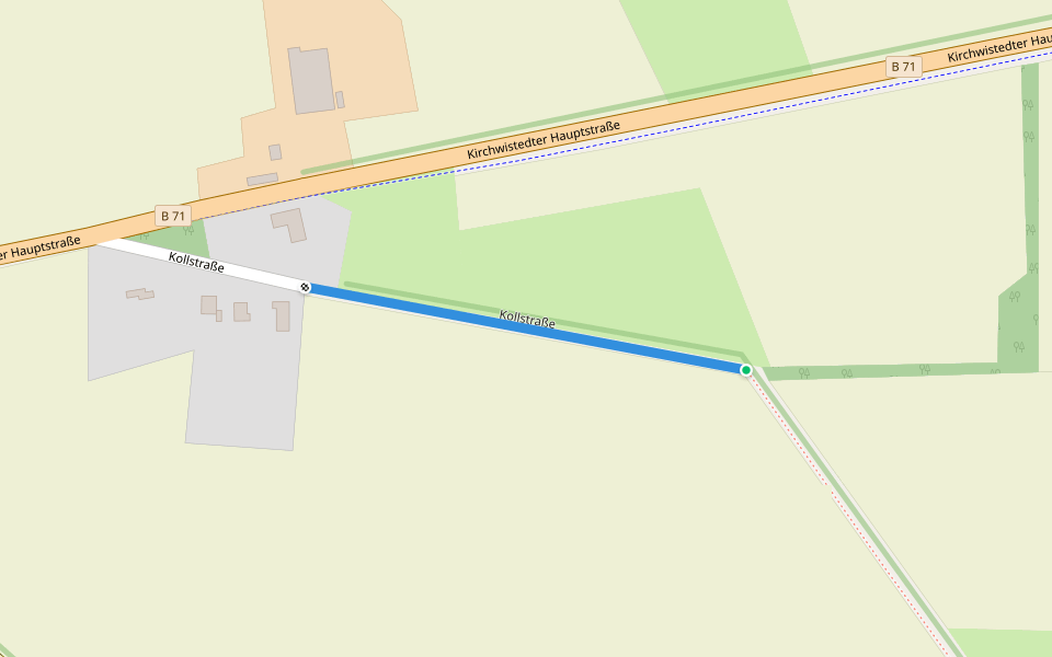 Kollstraße walking route map in Beverstedt