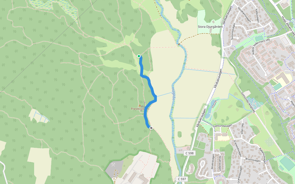 Linnéstigen walking route map in Bålsta