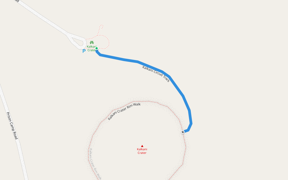 Kalkani Circuit Track walking route map in Mount Surprise