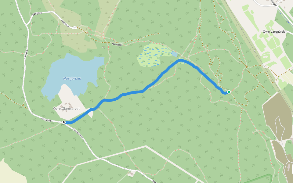 Källslättspåret walking route map in Falun