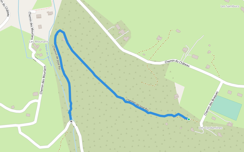 Chemin de José Pin walking route map in Escragnolles