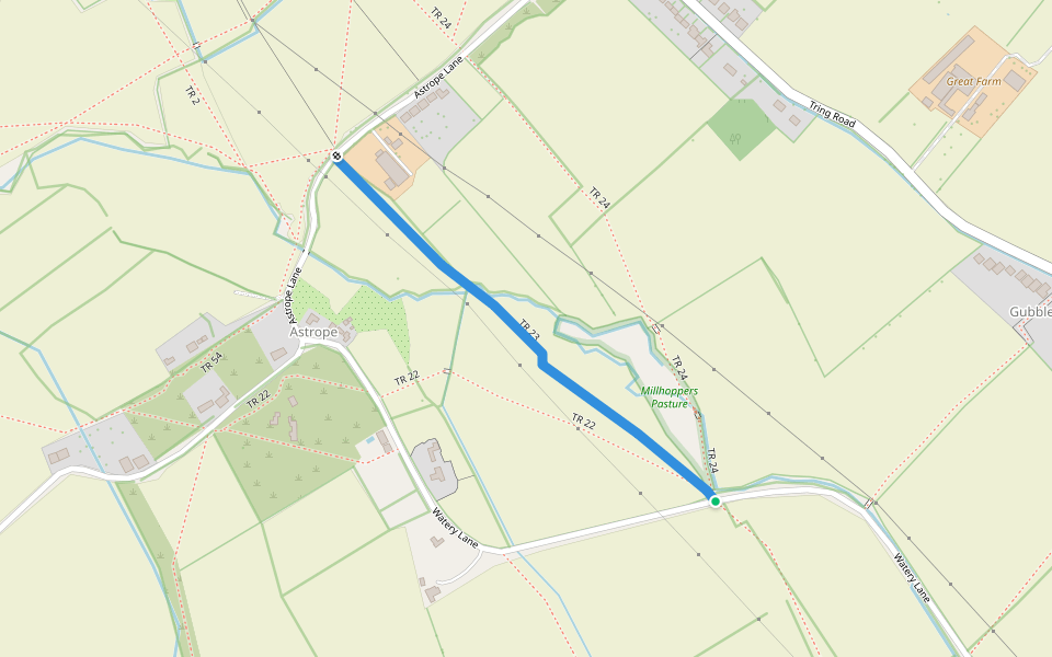 TR 23 walking route map in Astrope