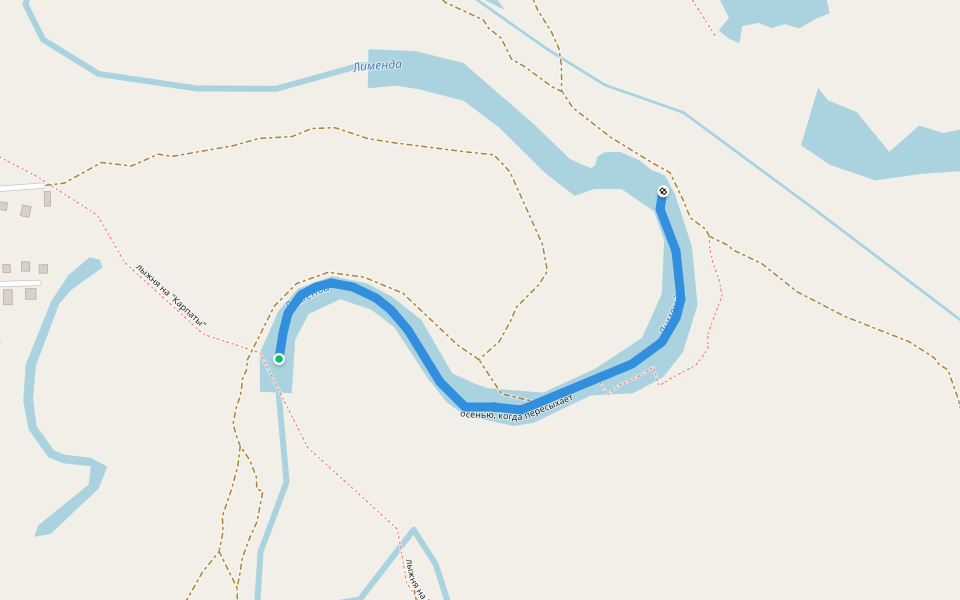 осенью, когда пересыхает walking route map in Kotlas