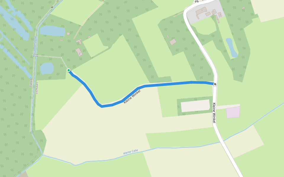 Kleine Winkel walking route map in Kasterlee