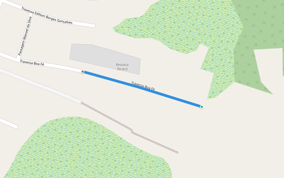 Travessa Boa Fé walking route map in Macapá