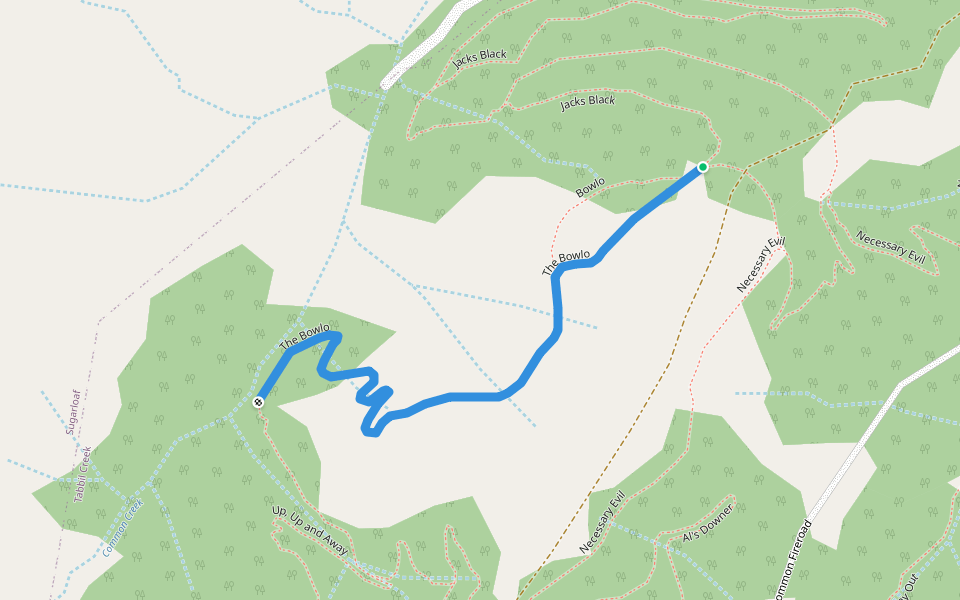 The Bowlo walking route map in Tabbil Creek