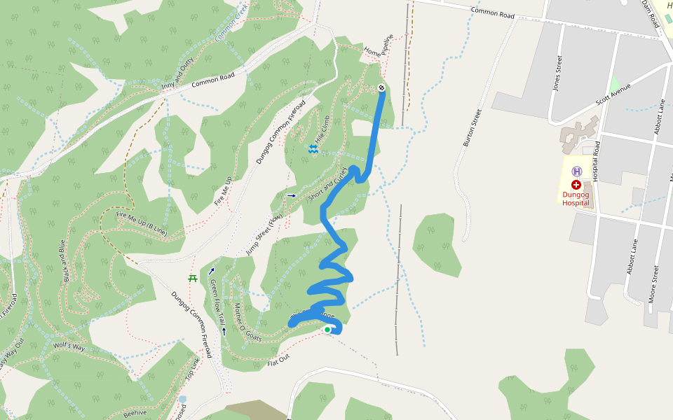 The Rifle Range walking route map in Tabbil Creek